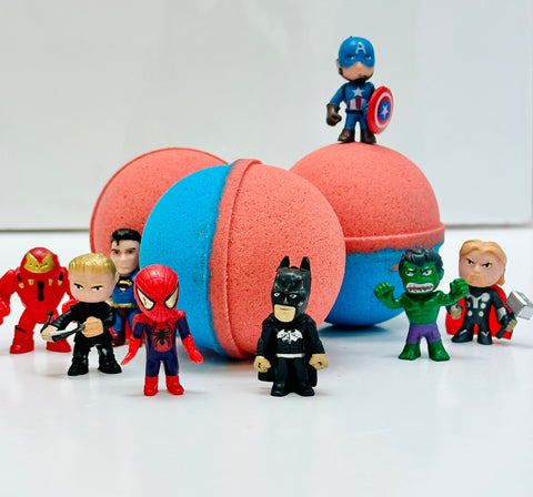 Marvel comic action surprise bath bomb