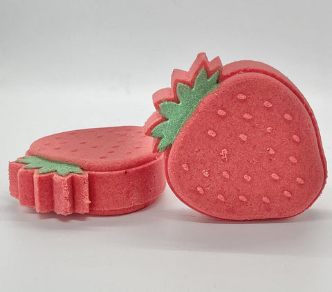 Strawberry bath bomb - CraftedBath