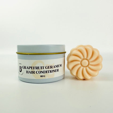 Grapefruit Geranium conditioner for  hair, shave and body bar with storage tin