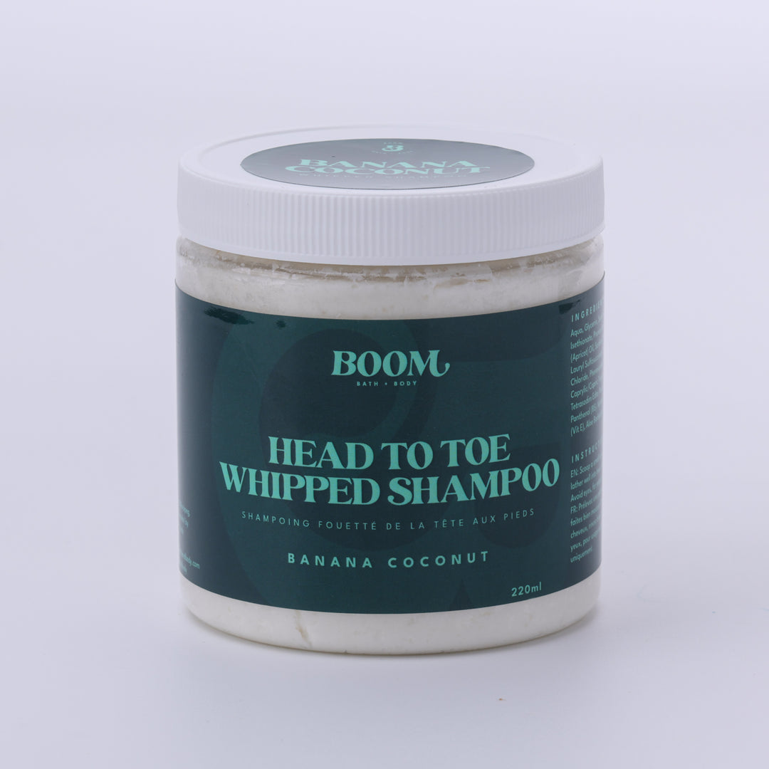 Banana Coconut Head to Toe Whipped Shampoo BOOM BATH & BODY