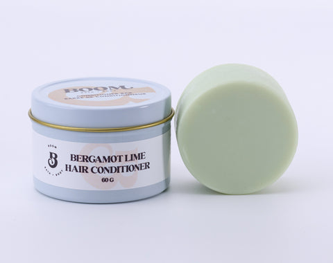 Bergamot Lime conditioner for hair, shave and body bar with storage tin wholesale