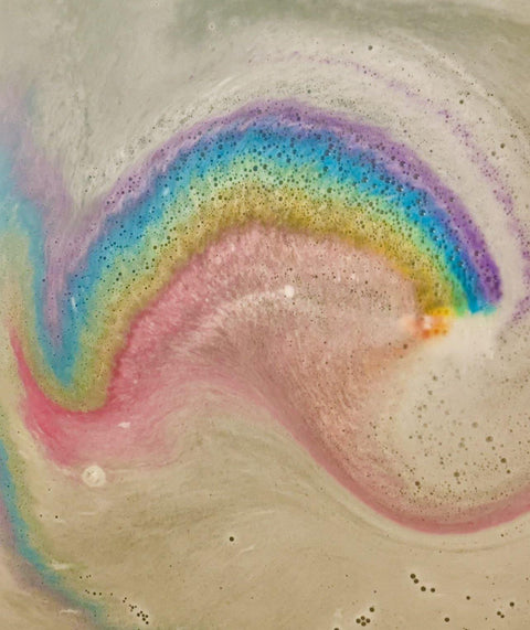 Cloud shaped rainbow bath bomb - CraftedBath