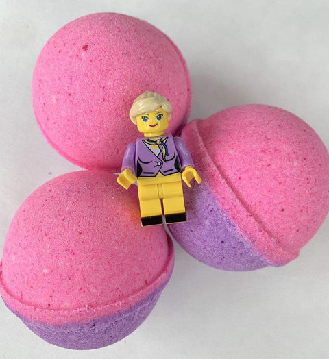 Girl building block figure bath bomb toy surprise gift for kids - CraftedBath