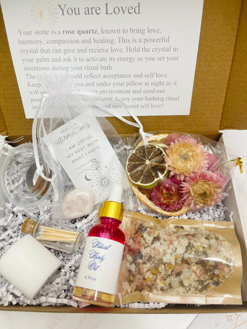 Positivity ritual Crystal bath gift box