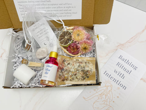Positivity ritual Crystal bath gift box