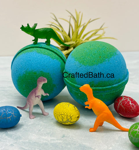Dinosaur toy surprise bath bomb for kids