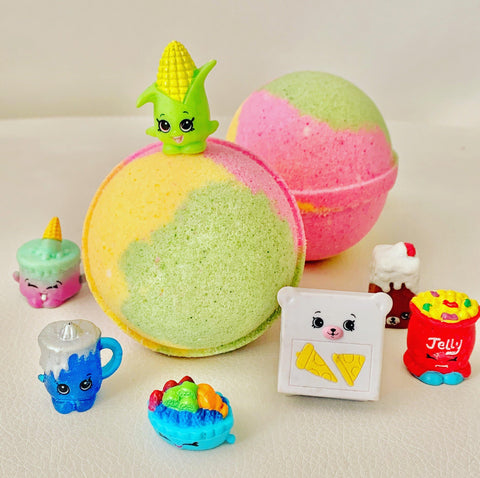 Kids Shopkins surprise toy inside bath bomb - CraftedBath